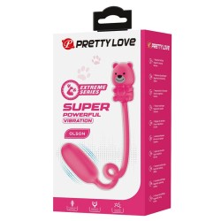PRETTY LOVE - VIBRATORE A PROIETTILE RICARICABILE OLSON CON TELECOMANDO CABLATO ROSA
