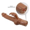 PRETTY LOVE - ELLISON REALISTIC RABBIT VIBRATOR 22.6 CM Ø 4.2 CM BROWN