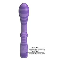 PRETTY LOVE - SUMMER DOPPEL-VIBRATOR MIT GRIFF 19 CM Ø 3,5 CM LILA