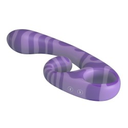 PRETTY LOVE - SUMMER DOPPEL-VIBRATOR MIT GRIFF 19 CM Ø 3,5 CM LILA