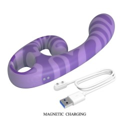 PRETTY LOVE - SUMMER DOPPEL-VIBRATOR MIT GRIFF 19 CM Ø 3,5 CM LILA