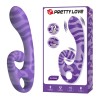PRETTY LOVE - SUMMER DOPPEL-VIBRATOR MIT GRIFF 19 CM Ø 3,5 CM LILA