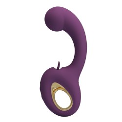 PRETTY LOVE - BRYNNLEE VIBRATORE RICARICABILE CON STIMOLATORE ORALE, 10 VIBRAZIONI E 5 FUNZIONI DI LECCATA, VIOLA
