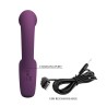 PRETTY LOVE - BRYNNLEE RECHARGEABLE VIBRATOR WITH ORAL STIMULATOR 10 VIBRATIONS & 5 LICKING FUNCTIONS PURPLE
