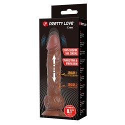 PRETTY LOVE - EREN STOß-VIBRATIONSDILDO 20,5 CM Ø 4,5 CM BRAUN