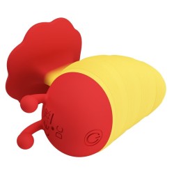 PRETTY LOVE - LITTLE BEE WIEDERAUFLADBARER KLITORALSTIMULATOR 7 MODI ROT/GELB