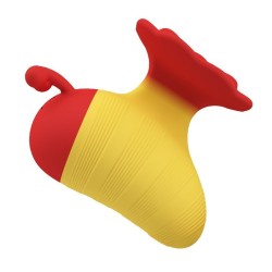 PRETTY LOVE - STIMOLATORE CLITORIDEO RICARICABILE LITTLE BEE, 7 MODALITÀ, ROSSO/GIALLO