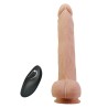 PRETTY LOVE - DILDO VIBRANTE NOLAN CON SPINTA E ROTAZIONE, TELECOMANDO, 24,5 CM Ø 5 CM NATURALE
