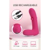 PRETTY LOVE - DUDEN RECHARGEABLE SILICONE VIBRATOR 12 VIBRATION MODES AND 3 ROCKING MODES PINK