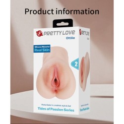 PRETTY LOVE - OTTILIE MASTURBATORE VAGINALE IN SILICONE REALISTICO, COMPATTO, NATURALE