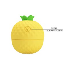 PRETTY LOVE - ESTIMULADOR CLITORIANO RECARREGÁVEL COM SUCÇÃO E EMPURRAÇÃO AMARELO