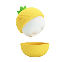 PRETTY LOVE - ESTIMULADOR CLITORIANO RECARREGÁVEL COM SUCÇÃO E EMPURRAÇÃO AMARELO