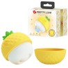 PRETTY LOVE - RECHARGEABLE SUCTION AND THRUSTING CLITORAL STIMULATOR YELLOW