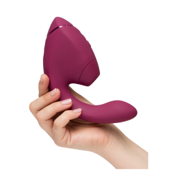 WOMANIZER - DUO NEXT DOPPELTER KLITORIS- & G-PUNKT-STIMULATOR, DUNKLES ROSA