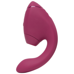 WOMANIZER - DUO NEXT ESTIMULADOR DUPLO DE CLITOR E PONTO G ROSA ESCURO