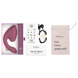 WOMANIZER - DUO NEXT DOPPELTER KLITORIS- & G-PUNKT-STIMULATOR, DUNKLES ROSA
