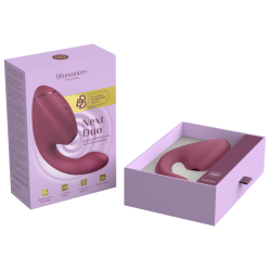 WOMANIZER - DUO NEXT DOPPELTER KLITORIS- & G-PUNKT-STIMULATOR, DUNKLES ROSA