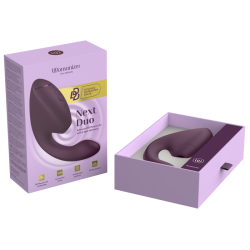 WOMANIZER - DUO NEXT DOPPELTER KLITORIS- & G-PUNKT-STIMULATOR DUNKELLILA