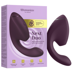 WOMANIZER - DUO NEXT DUAL CLITORAL & G-SPOT STIMULATOR DARK PURPLE
