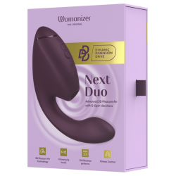 WOMANIZER - DUO NEXT STIMULATEUR CLITORIAL ET DE POINT G DOUBLE VIOLET FONCÉ