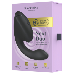 WOMANIZER - DUO NEXT DUAL CLITORAL & G-SPOT STIMULATOR BLACK