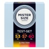 MISTER SIZE - CONFEZIONE CAMPIONE PRESERVATIVI MISURA 53-57-60 MM (3 UNITÀ)