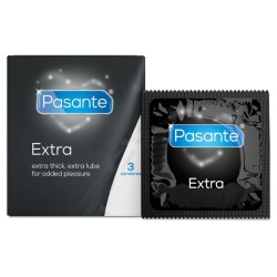 PASANTE - EXTRA PRÉSERVATIFS EXTRA ÉPAIS AVEC LUBRIFICATION SUPPLÉMENTAIRE 3 UNITÉS