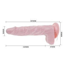 BAILE - DILDO REALISTICO SUPER ROTA DONG 20.5 CM