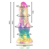 EPIC - DILDO IRIS COM TESTÍCULOS DE PRAZER ARCO-ÍRIS