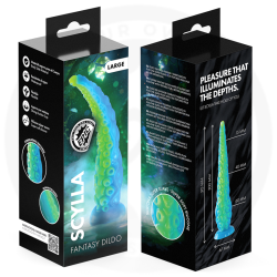 EPIC - SCYLLA DILDO FLUORESCENTE COM TENTÁCULOS FINOS TAMANHO GRANDE