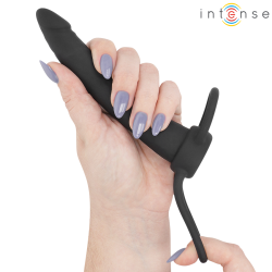 INTENSE - LUCAS ANALDILDO MIT PENIS- UND HODENRING AUS SILIKON