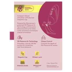 WOMANIZER - NEXT LIBERTY STIMOLATORE CLITORIDEO 3D INTENSO ROSA ARIA DI PIACERE