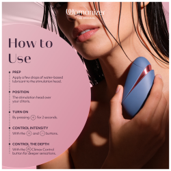 WOMANIZER - NEXT LIBERTY 3D PLEASURE AIR CLITORIAL STIMULATOR BLUE/RED