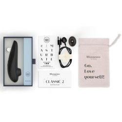 WOMANIZER - STIMULATEUR CLITORIAL À SUCCION CLASSIQUE 2 - 10 NIVEAUX D'INTENSITÉ - NOIR