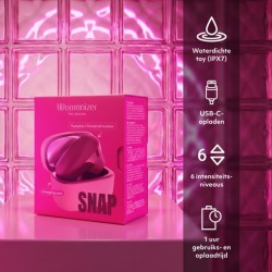 WOMANIZER - SNAP SUCTION CLITORAL STIMULATOR 6 INTENSITY LEVELS CRUSHED BERRY