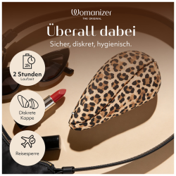 WOMANIZER - LIBERTY 2 SAUG-KLITORISSTIMULATOR, 8 INTENSITÄTSSTUFEN, LEOPARDENMUSTER