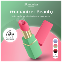 WOMANIZER - SCHÖNER SAUG-KLITARSIMULATOR MIT 6 INTENSITÄTSSTUFEN, GRÜN UND PINK