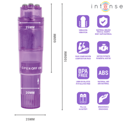 INTENSE - KURT MINI-MASSAGEGERÄT MIT 4 AUSTAUSCHBAREN AUFSÄTZEN, LILA