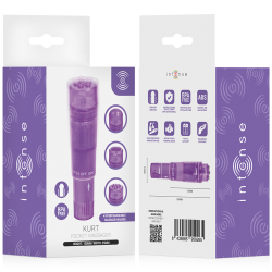 INTENSE - KURT MINI MASSAGER WITH 4 INTERCHANGEABLE HEADS PURPLE