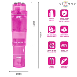 INTENSE - KURT MINI-MASSAGEGERÄT MIT 4 AUSTAUSCHBAREN AUFSÄTZEN PINK