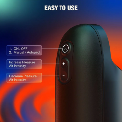 ARCWAVE - ION 2 STROKER MASCULINO COM ESTIMULAÇÃO POR ONDAS DE AR PULSANTES PRETO