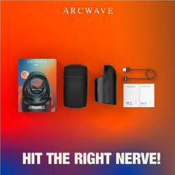 ARCWAVE - ION 2 STROKER MASCULINO COM ESTIMULAÇÃO POR ONDAS DE AR PULSANTES PRETO