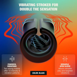 ARCWAVE - ZING STROKER MASCULINO VIBRATÓRIO COM MOTOR DUPLO PRETO
