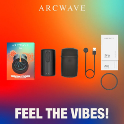 ARCWAVE - ZING STROKER MASCULINO VIBRATÓRIO COM MOTOR DUPLO PRETO