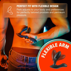 ARCWAVE - PERK MASSAGEADOR DE PRÓSTATA VIBRATÓRIO COM MOTOR DUPLO E CONTROLO REMOTO PRETO