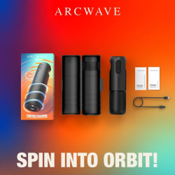 ARCWAVE - ORBIT MASTURBATEUR MASCULIN ROTATIF À 360° AVEC CONTRÔLE PAR APPLICATION NOIR