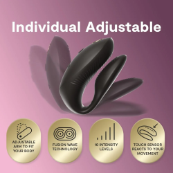WE-VIBE - CHORUS PRO VIBRATEUR PREMIUM POUR COUPLES NOIR SATINÉ