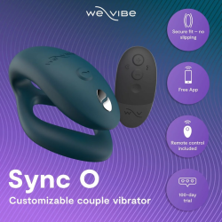 WE-VIBE - SYNC 2 ADJUSTABLE COUPLES VIBRATOR VELVET GREEN