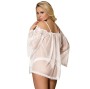 SUBBLIME - BABYDOLL BLANC MANCHES ÉVASÉES S / M
