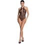 PASSION - FEMME BS088 BODYSTOCKING NOIR TAILLE UNIQUE